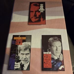 Jack Ryan Collection Vintage Boxed  3 VHS Tapes 1995 Harrison Ford Sean Connery